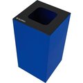 Zhejiang Steelrix Office Furniture Co-Sh Global Industrial Square Recycling/Trash Can with Waste Lid, 32 Gallon, Blue 641615WBL